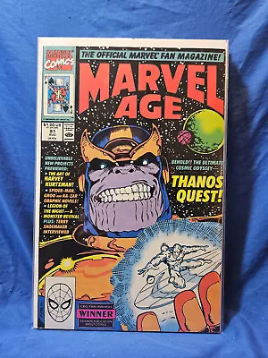 Marvel Age #91 •Thanos Cover & Thanos Quest Preview! VF+ 8.5 • $3.99