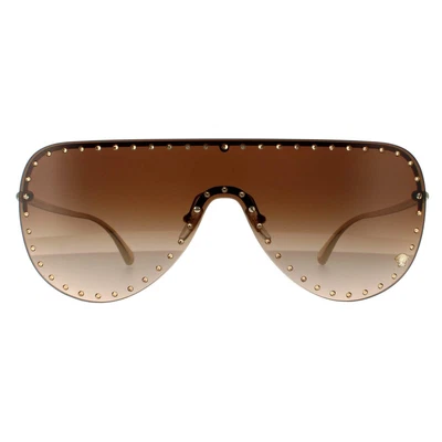 $317.90 • Buy Versace Sunglasses VE2230B 125273 Pale Gold Dark Brown