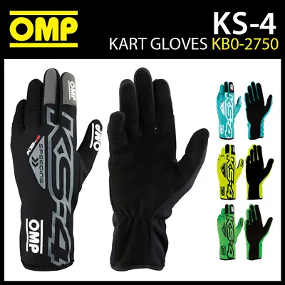 OMP KS4 Karting Gloves KS-4 Indoor Go-Karting Latest Modern Design In 6 Colours! • $49.79
