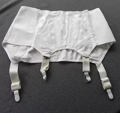 VINTAGE KAYSER Perma-Lift White Garter Belt With Stays Sz. 34 EXCELLENT! • $19.99