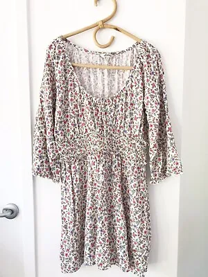 $55 • Buy ARNHEM Size 12 Multi Colour Floral 3/4 Sleeve Elastic Waisted Boho Dress
