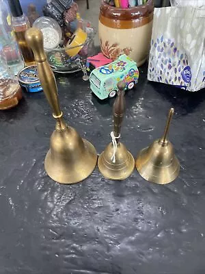 Vintage Decorative Bells Lot Of 3 P-003 • $19.97