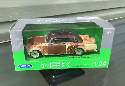 Welly 53 Packard Caribbean.barn-findjunker. Custom Weathered. 1:24 Diecast • $47.99