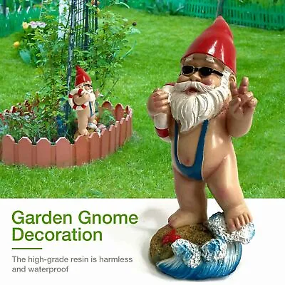 Garden Gnome Nude Statuary Funny Naughty Nudist Outdoor Yard Statue Decor Gift • $17.89