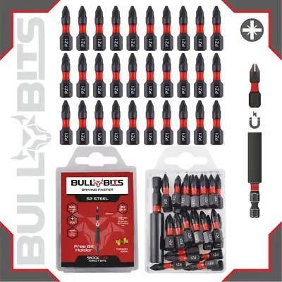 PZ1 Impact Screwdriver Driver Bits Set PoziDriv POZI No.1 Heavy Duty 25mm PZ1 • £9.99