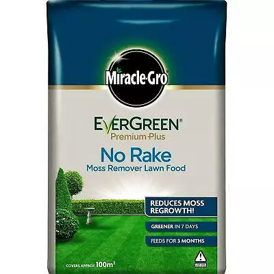 Miracle-Gro EverGreen Premium Plus No Rake Moss Remover Lawn Food 10kg - 100m2 • £32.99