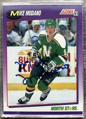 1991-92 Score #247 Mike Modano Signed Autographed Auto Coa Mint North Stars • $19.99