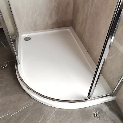 Slip Resistant Offset Quadrant Right Handed Shower Tray 900mm X 760mm - White • £152.95