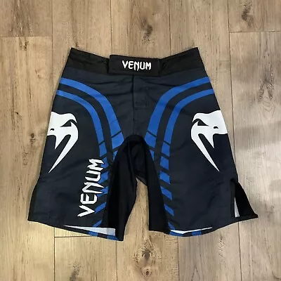 Venum Fightwear MMA Training Fight Shorts Ufc Blk Blue Muay Thai Octagon 30 • $34