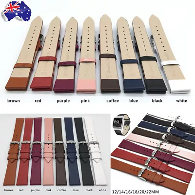 Leather Watch Band Replacement Strap For 16mm/18mm/20mm/22mm Watchstrap • $9.30