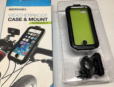 WEATHERPROOF CASE & Bike MOUNT FOR Iphone 5 5S Mercury Innovations C1 • $6.48