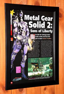 Metal Gear Solid 2 Sons Of Liberty PS2 Xbox Small Vintage Promo Poster Ad Framed • $53.99