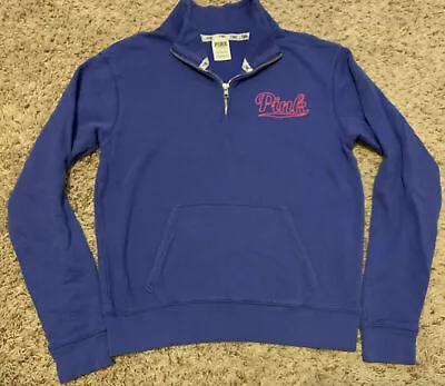 Victoria Secret PINK Women's Purple Half Zip Pullover Sweatshirt Size XS • $12