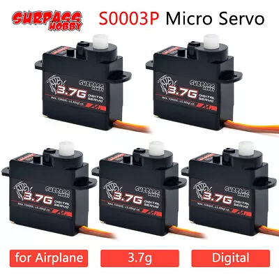 Surpass Hobby Digital Servo 3.7g Micro Plastic Gear Servo For RC Airplanes Heli • £7.12