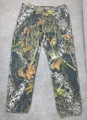 Browning Pants Mens Extra Large XL Camo Mossy Oak Break Up Cargo Pockets Outdoor • $19.99