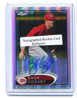 2012 Topps Chrome Zack Cozart Autographed Refractor Rookie Card 357/499 Reds • $5.99