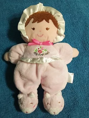 Carter's My First Doll Brunette 9  Pink Rattle Baby Toy   • $18.99