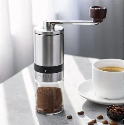 Manual Coffee Bean Grinder Portable Stainless Steel Hand Crank Coffee Mill • £14.69
