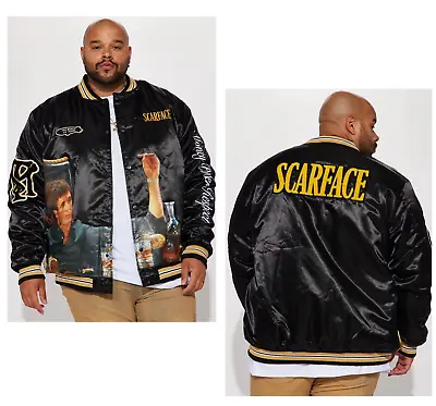NWT Reason Clothing Scarface Money Power Respect Bomber Jacket In Black Size: 3X • $74.99