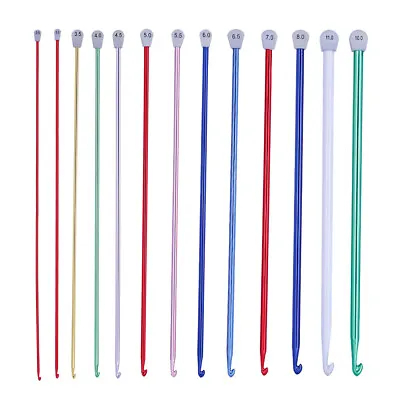 14Size Long Tunisian Afghan Crochet Hooks Aluminum Knitting Needles Weaving Tool • $32.89