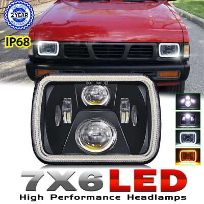 $39.99 • Buy 5x7'' 7x6'' Inch LED Headlight Hi-Lo DRL For Mighty Max Pickup Hardbody D21 NX