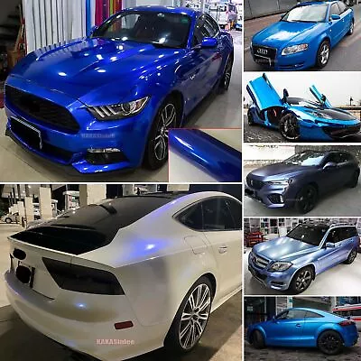 Blue / Chameleon Pearl Metal Mirror Satin Glitter Car Vinyl Wrap Sticker - HDUS • $38.97