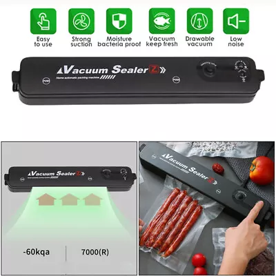 Vacuum Sealer Machine For Fresh Food Storage Automatic Food Vacuum Sealer US HOT • $20.99