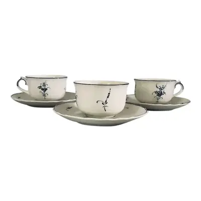 Villeroy And Boch Vieux Luxembourg Teacups & Saucers S/3 • $45