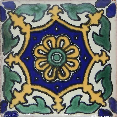 50 MEXICAN TALAVERA  TILE 2x2   FOLK ART HANDMADE 2-11 • $50.99