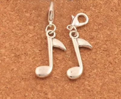 Charm Clip-on Eighth Music Note Dangle For Bracelet Necklace Zipper Purse  • $2.98