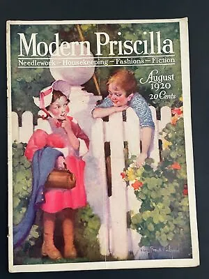 Modern Priscilla Magazine Vtg 1920 Needlework Fashions Fiction Housekeeping Ads • $17.94