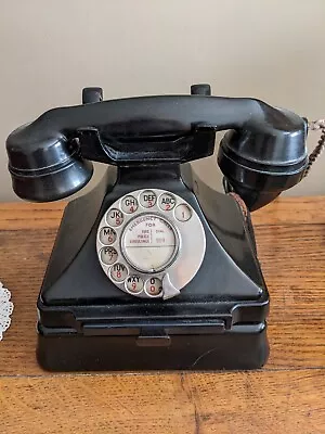 £44 • Buy GPO Bakelite 232 King Pyramid 1930s Rotary Telephone/Bell Set