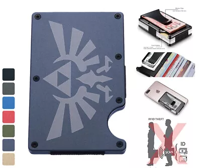 Legend Of Zelda RFID Blocking Metal Wallet Money Clip Metal Credit Card Holder • $22.99