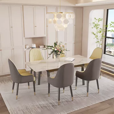 $725.96 • Buy Luxury Marble Dining Table Large Kitchen Table Banquet Table Extendable Length