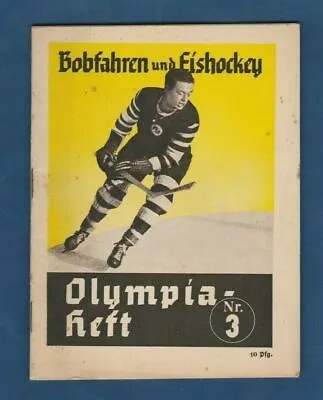 Orig.Guide / Extra PRG  Olympic W.Games G.PARTENKIRCHEN 1936 // BOB + ICEHOCKEY • $14.99