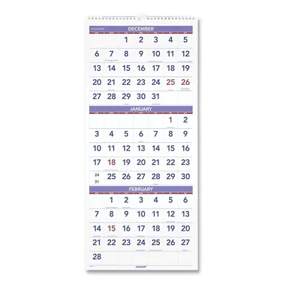 AT-A-GLANCE PM1128 14-Month 2023-2025 3-Month Vertical Wall Calendar - WT New • $20.60