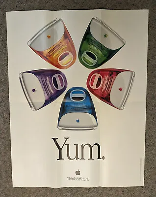 Vintage Original Apple Computer 5 Flavors IMac G3 Poster: Yum. Think Different. • $32.71
