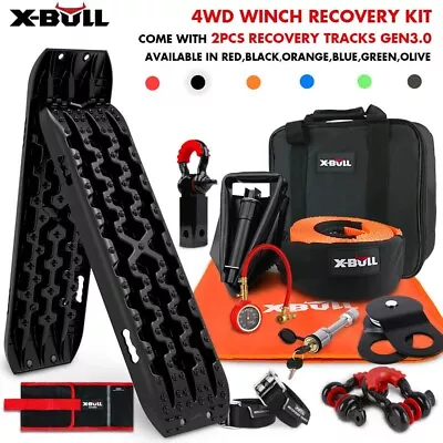 X-BULL 4WD Winch Recovery Kit Recovery Track 23PCS Snatch Strap Offroad Car 4X4 • $229