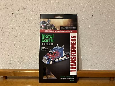 Metal Earth ICONX Optimus Prime Western Star 5700 Truck Steel Model Kit • $4.95