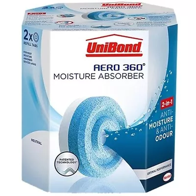 Unibond Aero 360 Moisture Absorber Room Car Home Dehumidifier Refills Tab Packs • £10.99