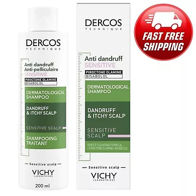 Vichy Dercos Anti-Dandruff Sensitive Scalp Shampoo 200ml 6.8 Fl Oz • $22.99