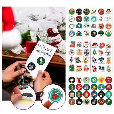 24 Christmas Advent Calendar Stickers Number Paper Sticker • £1.19