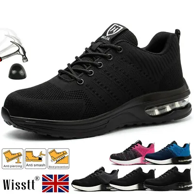 £26.75 • Buy Mens Steel Toe Cap Work Boots Safety Shoes Womens Air Trainers Lightweight ESD
