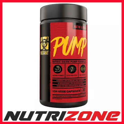 £26.20 • Buy Mutant Mutant Pump Nitric Oxide Booster With Citrulline L-Arginine - 154 Vcaps