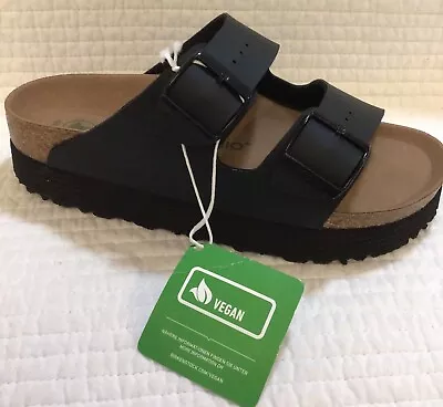 Birkenstock Papillio Vegan Arizona Grooved Black  38 L7n • $89