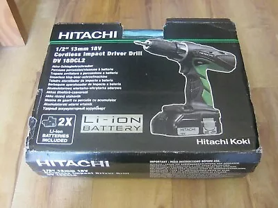 Hitachi Koki Dv18dcl2 Cordless 18v Low & High Speed Hammer Drill With Case • £20