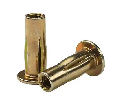 Steel Pre-Bulbed Cross Nuts (Plus Nuts/ Threaded Inserts) - Zinc-Trivalent • $23