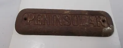 Antique Peninsular Stove Company Emblem Badge Part Sign Cast Iron • $48