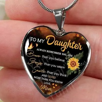 Daughter Necklace To My Daughter You Are Loved More Than You Know Heart Pendant • $8.99