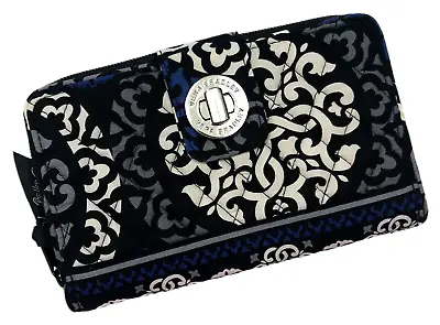 Vera Bradley Turnlock Wallet In Canterberry Cobalt • $49.99
